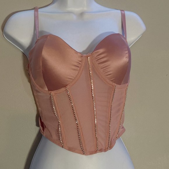 ✨NEW Dusty Rose Rhinestone Bustier ✨ - Picture 6 of 6